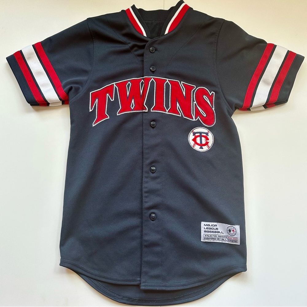 MINNESOTA TWINS MAUER JERSEY BUTTON DOWN TOP SIZE S